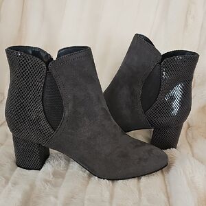 Karen Scott Dark Gray Ankle Booties